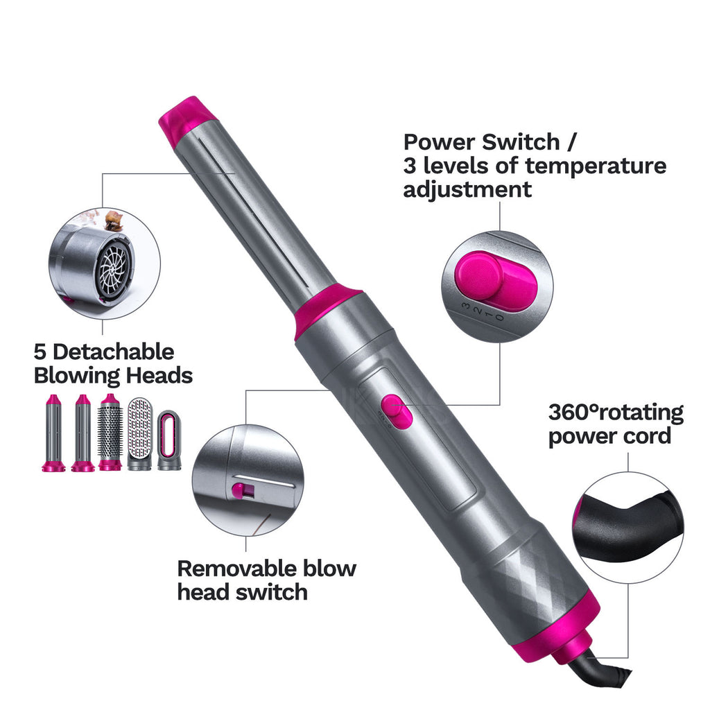 Multi-Functional Hair Dryer 5-In-1