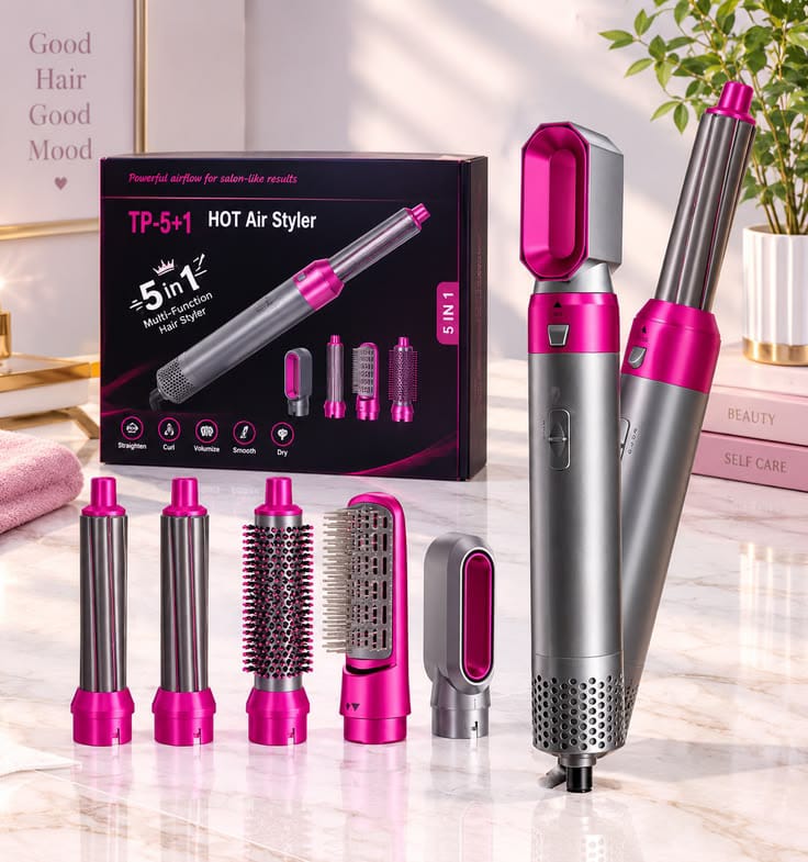 Multi-Functional Hair Dryer 5-In-1
