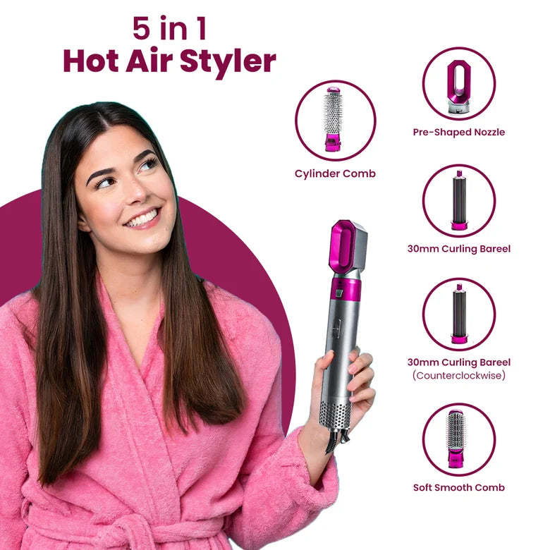 Multi-Functional Hair Dryer 5-In-1